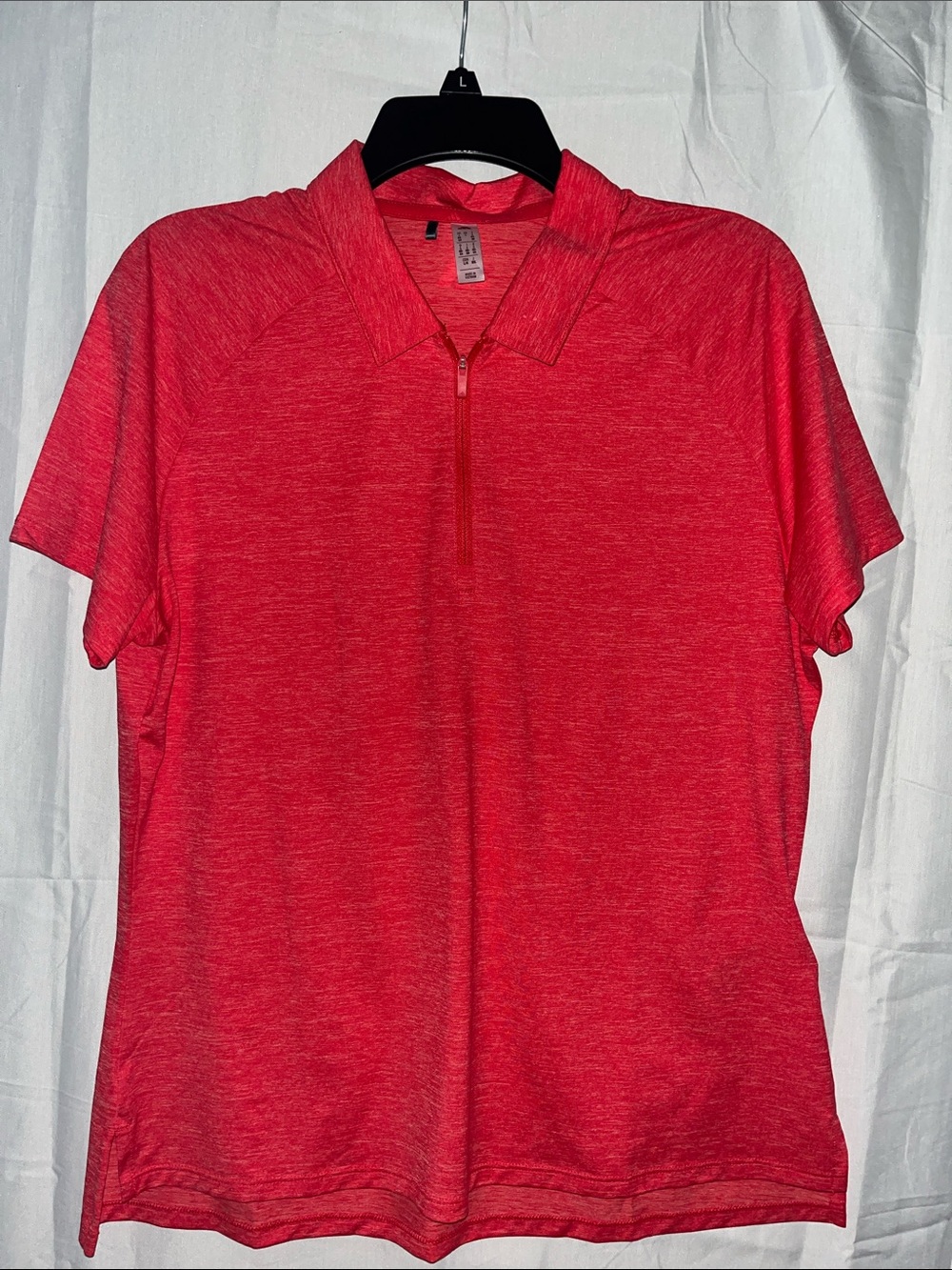 Red Quarter-Zip Performance Polo